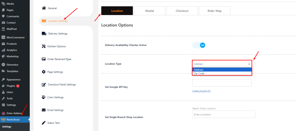 Delivery Availability Location Check System