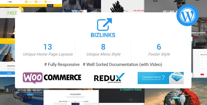 BizLinks- Free Business and Agency WordPress Theme