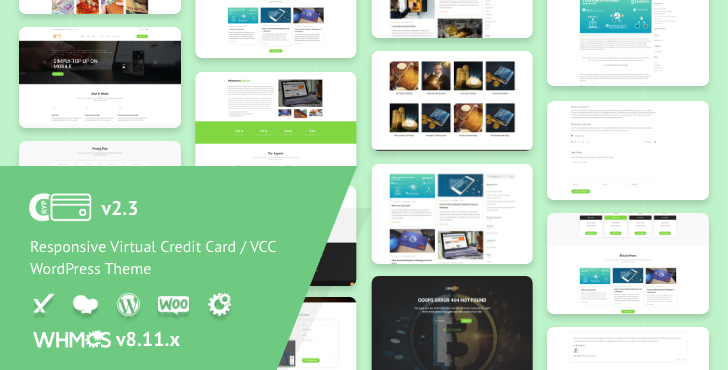 Responsive Virtual Credit Card WordPress Theme