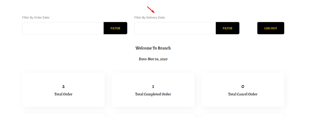 Order Filter By Delivery Date