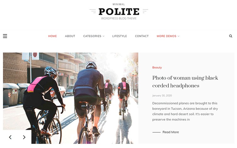 Polite-blogging-theme