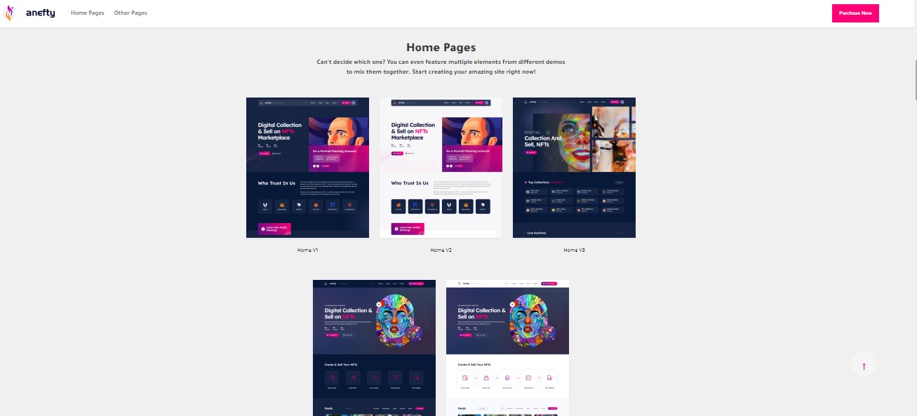 home-pages-NFT-marketplace-HTML5-template
