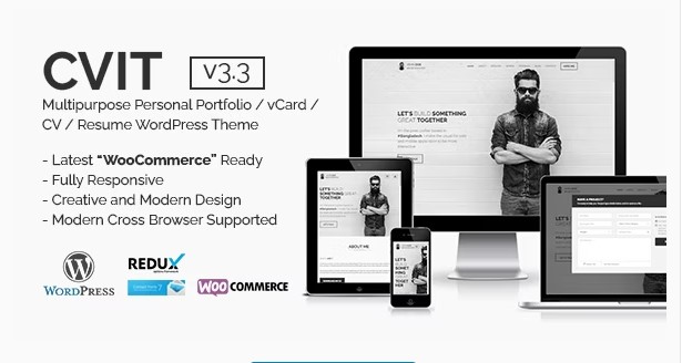 CVIT-Multipurpose-Personal-Portfolio -vCard-CV-Resume-WordPress-Theme