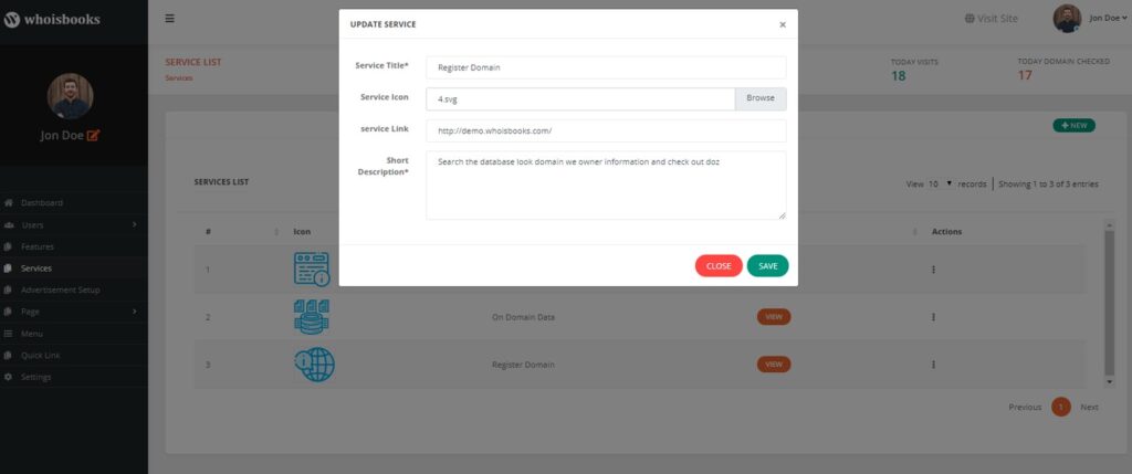 Services WhoisBooks Domain Whois Lookup PHP Script
