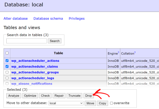 drop-table-in-database