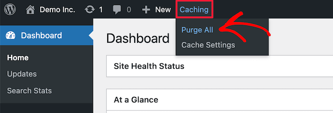 bluehost-clear-cache-files-in-wordpress