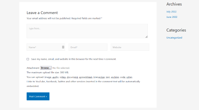 upload-images-in-wordpress-comments-attachment-preview