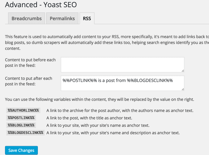 Yoast-RSS-feature