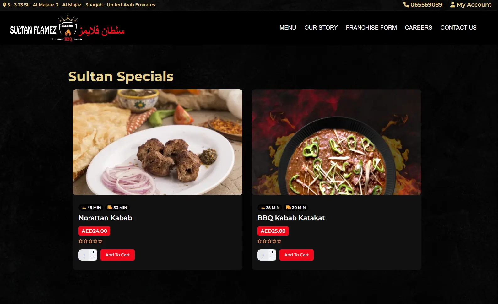 restaurant web design