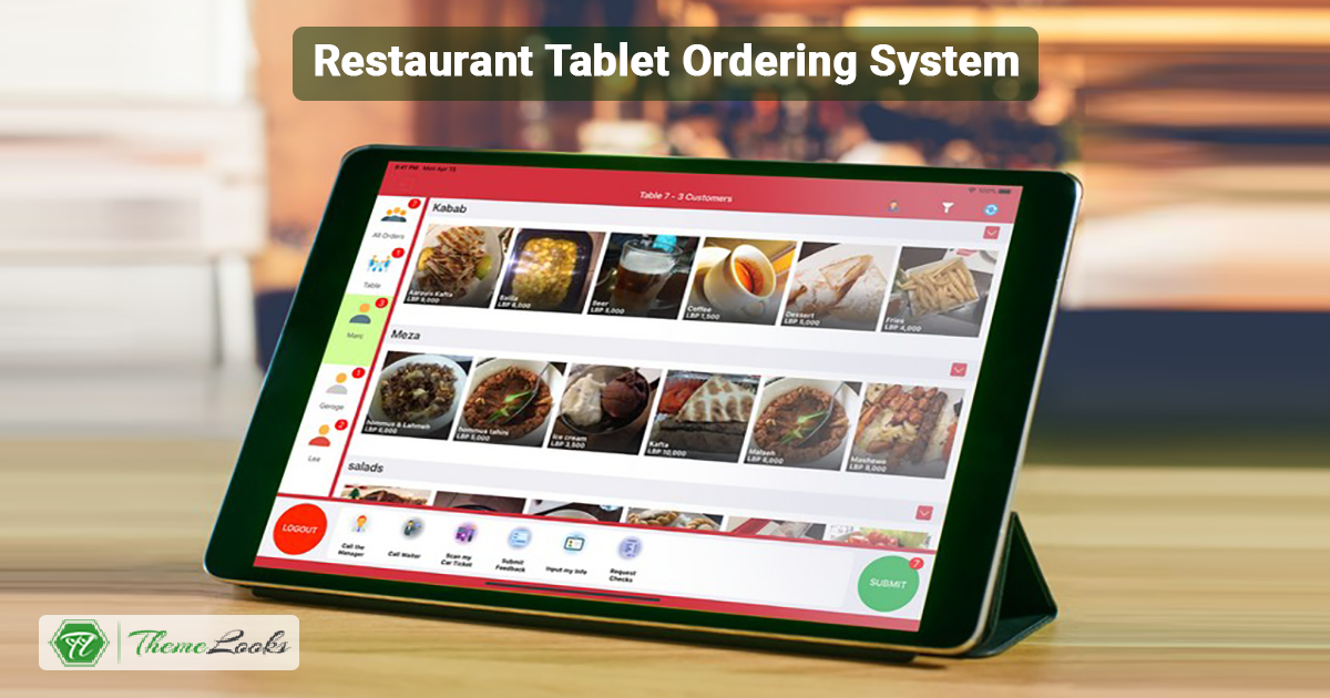 restaurant tablet ordering system