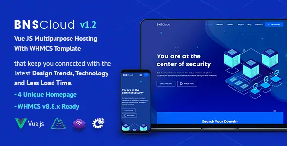 BNSCloud  Vue JS Multipurpose Hosting Template