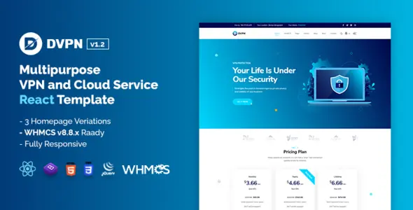 DVPN | Multipurpose VPN React JS Template