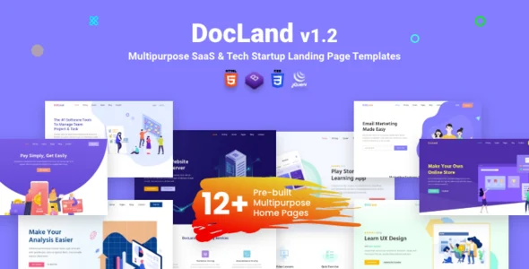 Docland Multipurpose SaaS & Tech Startup Website Template