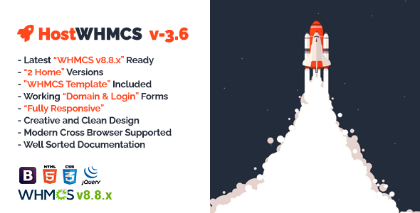 HostWHMCS  Responsive Web Hosting with WHMCS Template