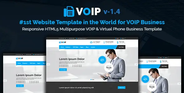 Voipbiz Responsive VOIP & Virtual Phone Business HTML5 Template