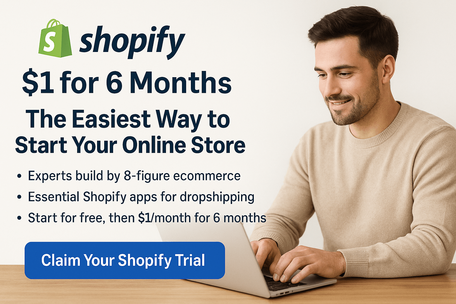 Shopify's $1 Month for 6 Months Trial