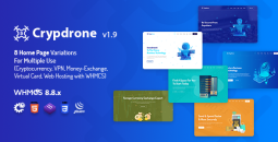 Crypdrone - Cryptocurrency & ICO Landing Page Template​ with WHMCS