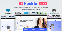 Hoskia - Multipurpose Hosting and Technology Business WordPress Theme with WHMCS
