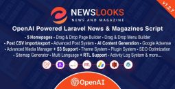 NewsLooks - OpenAI-Powered Laravel Magazine & News Portal Script